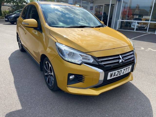 Mitsubishi Mirage 1.2 First Edition Hatchback 5dr Petrol CVT Euro 6 (s/s) (79 ps) Hatchback Petrol Yellow